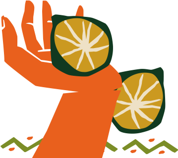 mão segurando semente